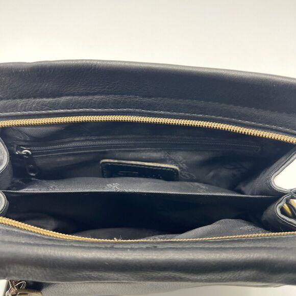 As Is Fossil 1954 Leather Crossbody Bag with Key Black New American Classic - Picture 9 of 13